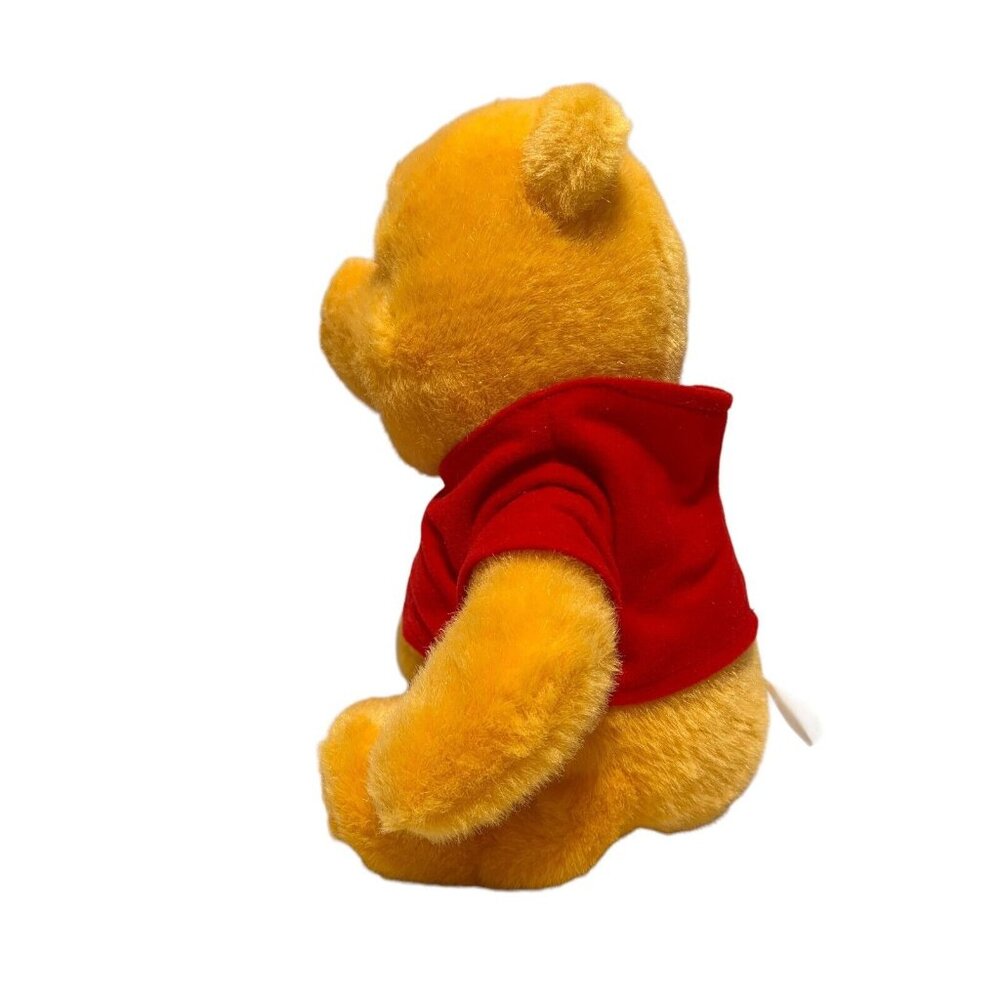 DISNEY Vintage Winnie-the-Pooh With Honey Pot Plush 10” Red Shirt - Picture 2 of 13